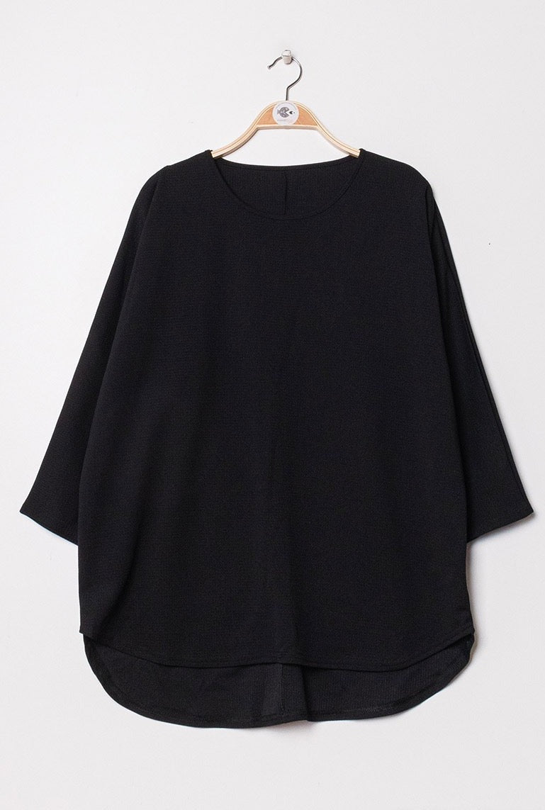 BF Loose Tunic Sweater Black