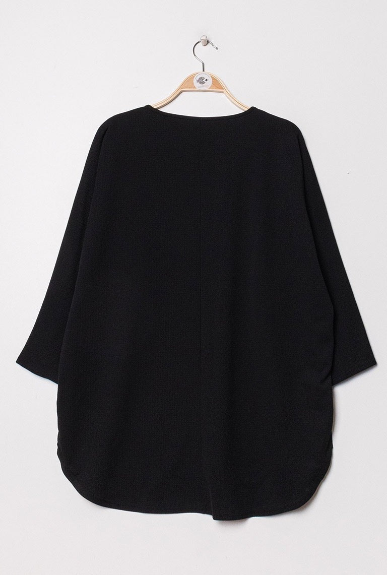 BF Loose Tunic Sweater Black