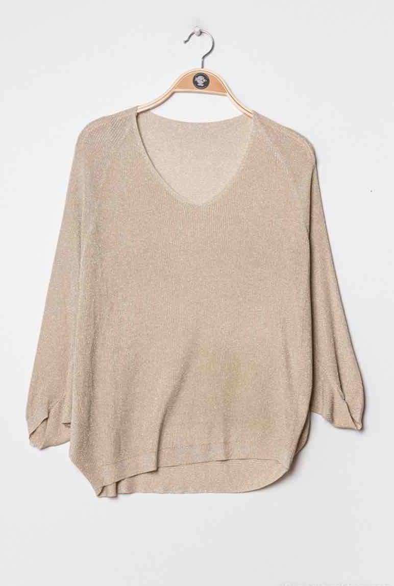 D&Z Iridescent Sweater Beige