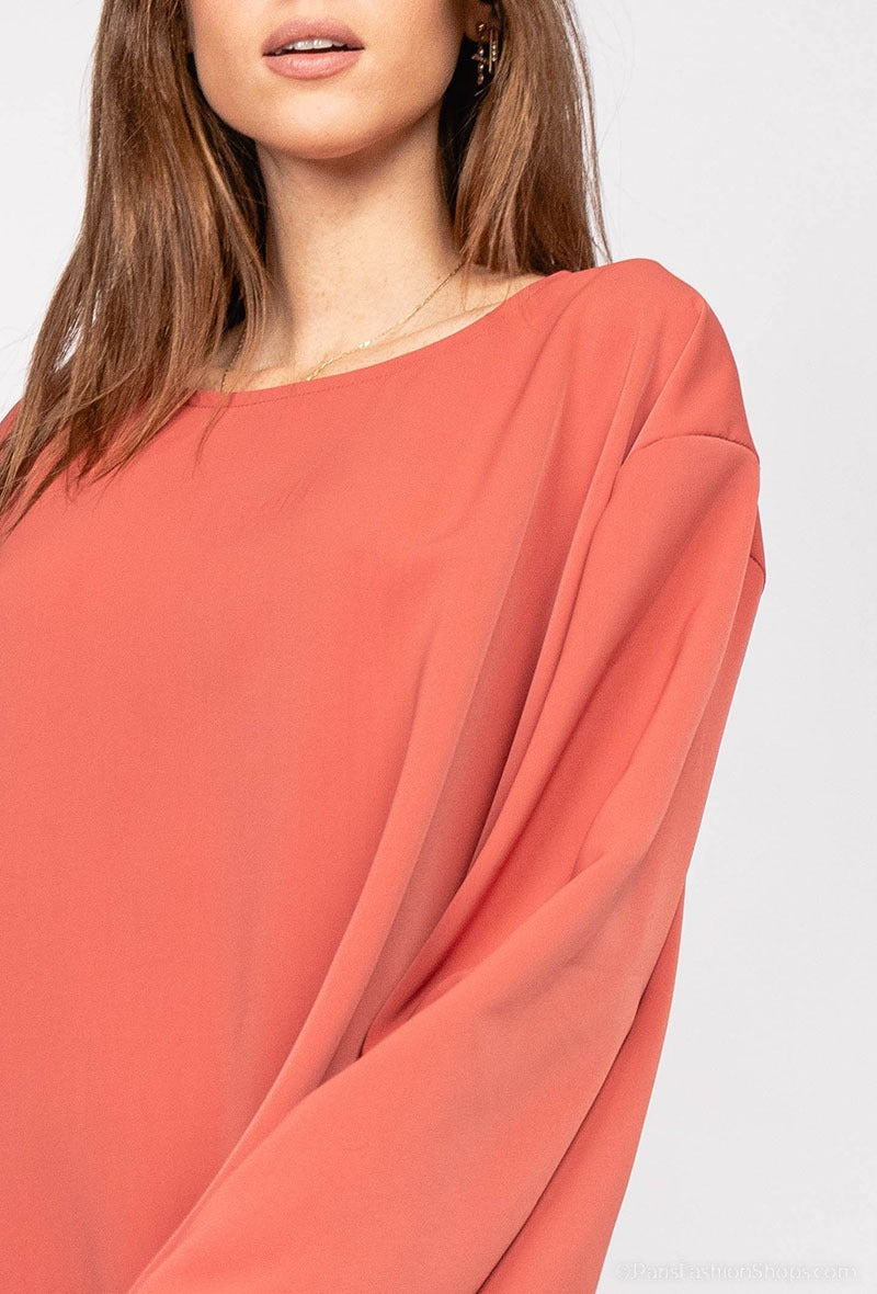 IMOD Long Dress Satin Pink