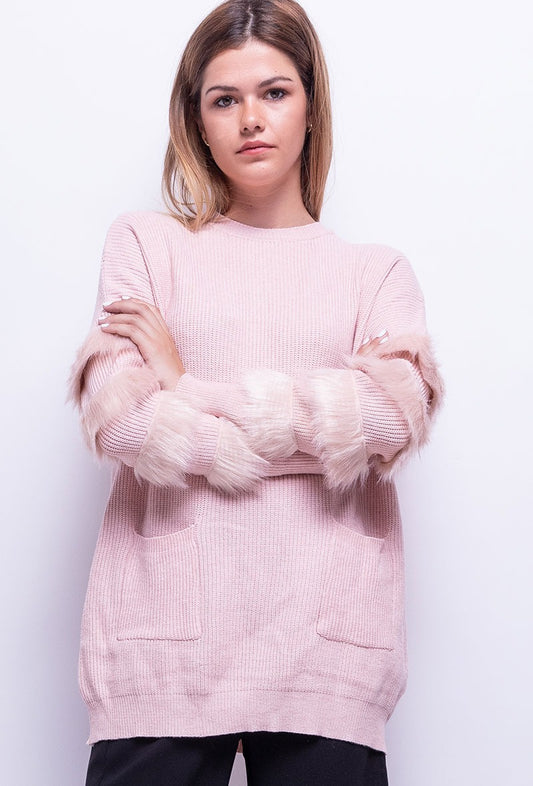 NF Sweater Pluche Pink