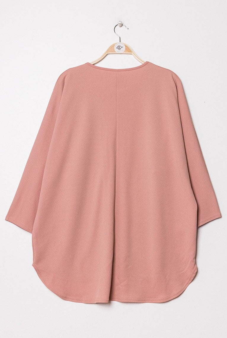 BF Loose Tunic Sweater Rose