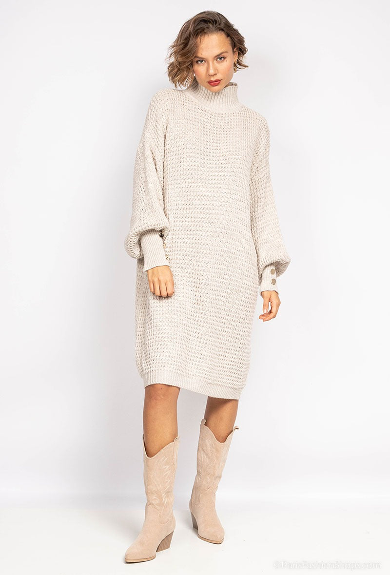 CS Puff Sleeve Dress Taffy