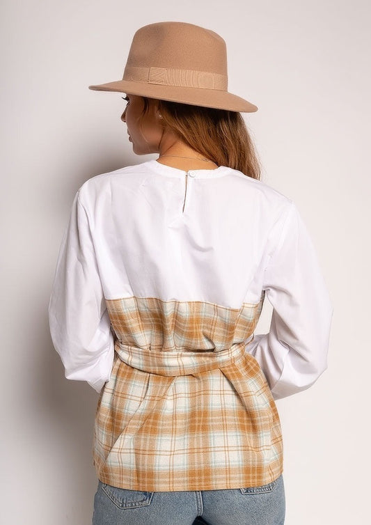 Mooya Checkered Shirt Beige