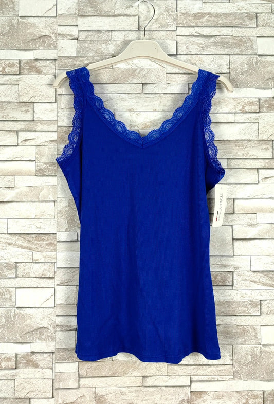 NS Lace Tank Top Royal Blue