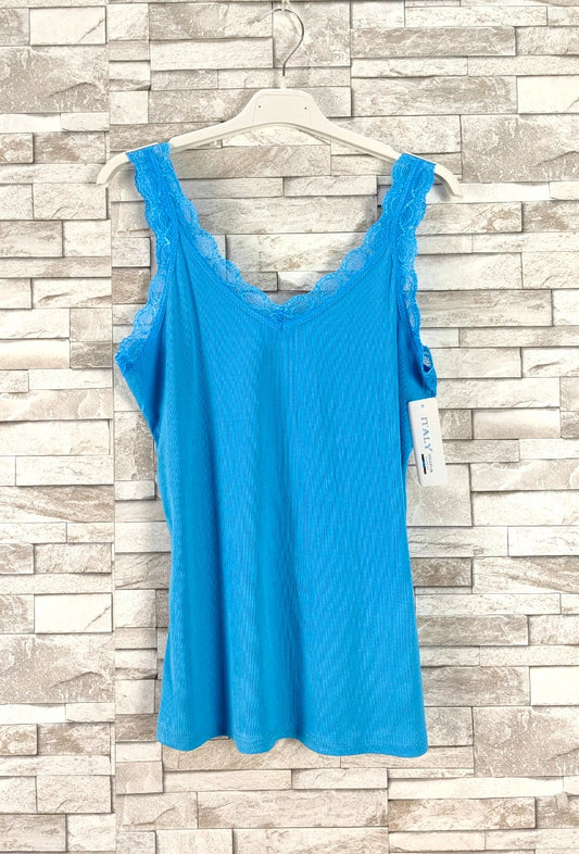 NS Lace Tank Top Turquoise