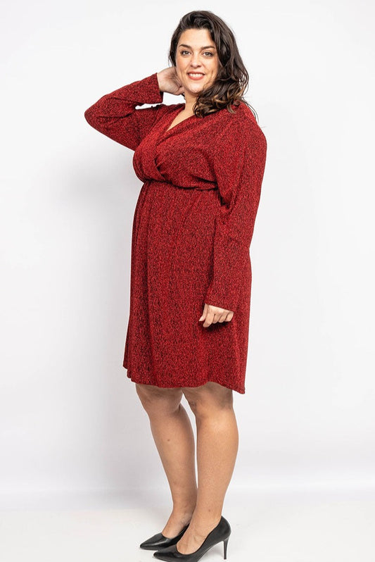 2W Red Wrap Dress