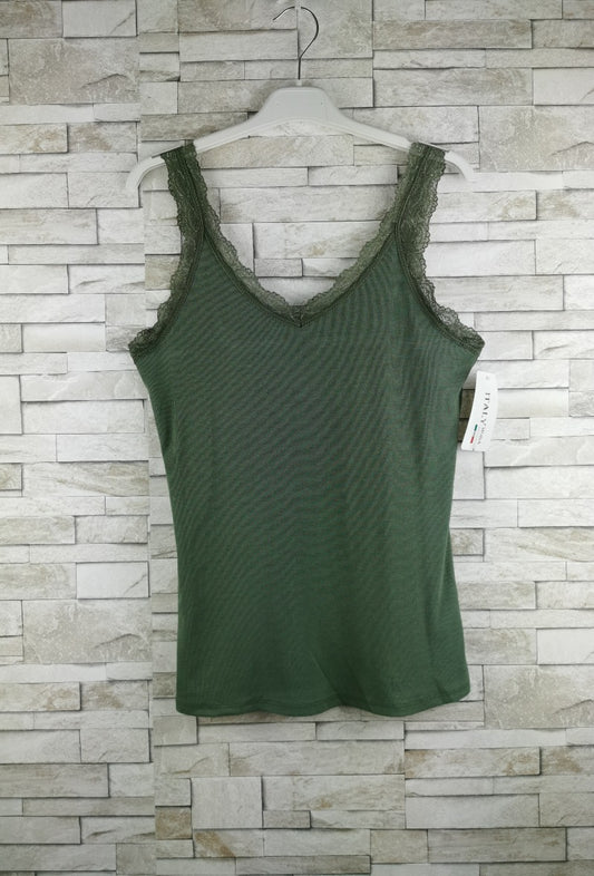 NS Lace Tank Top Kaki