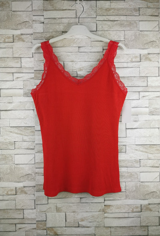 NS Lace Tank Top Red