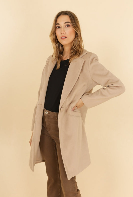 QQ Plain Coat Beige