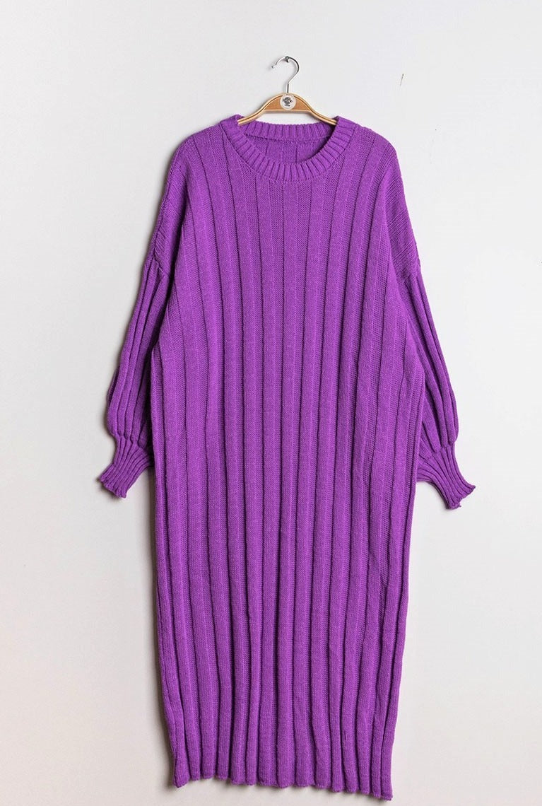 LP Knit Sweater Dress Lila