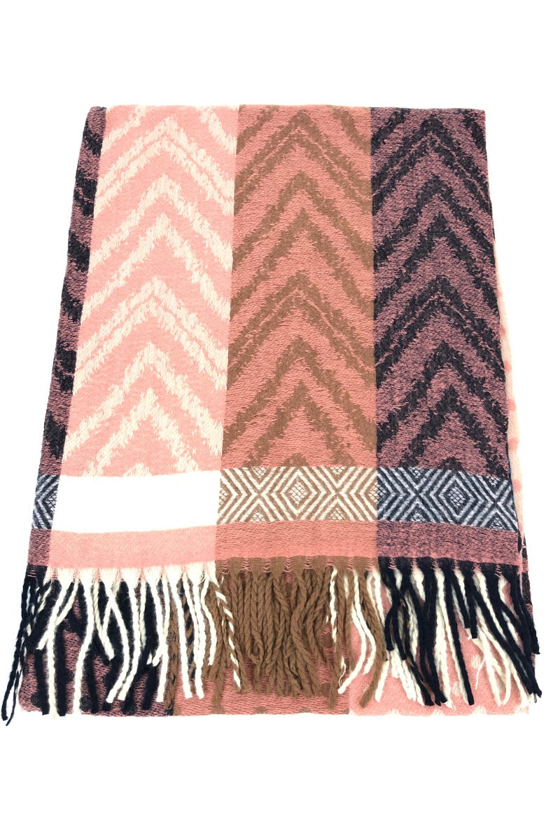 LD Scarf Mulitprint Rose