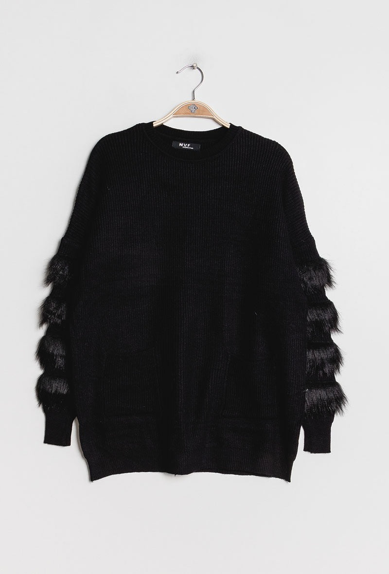 NF Sweater Pluche Black