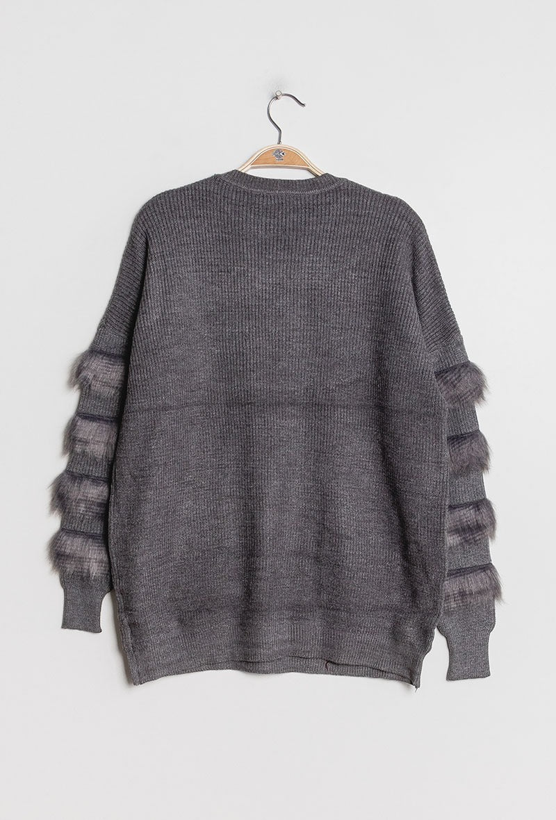 NF Sweater Pluche Grey 2