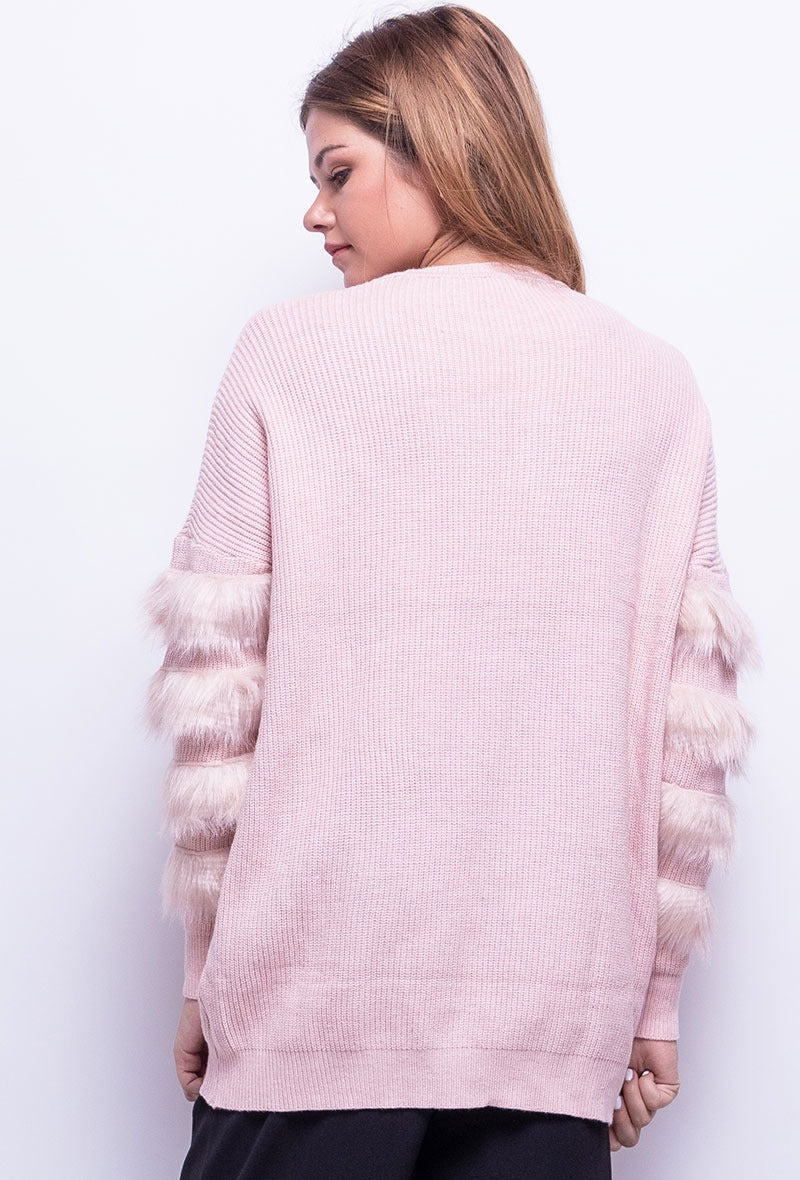NF Sweater Pluche Pink 4