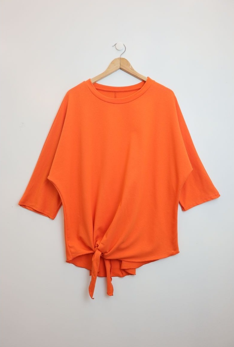 SM Lace up Shirt Orange
