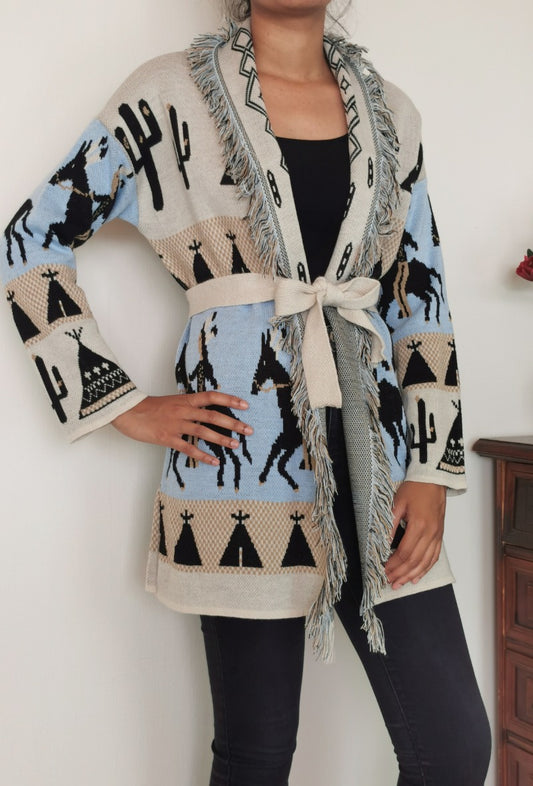 ZF Boho Cardigan Beige